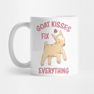 Spread Love and Laughter with Our Goat Kisses Fix Everything Mug